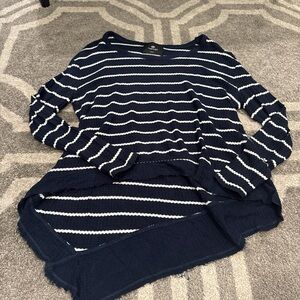 Twenty Navy and White Striped Long Sleeve Top
